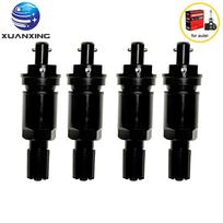 4PCS Tire Valve Stem Press-In Metal Rubber Black TPMS For Autel MX Sensor Stem Caps1 Metal Black 4PCS black
