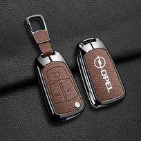 Metalinis odinis automobilio rakto dėklas FGJD5 Dangtelio korpusas Opel OPC Vauxhall Astra Corsa Insignia Mokka Encore Vectra Zafira Meriva priedams black