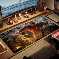 Attack-on-Titan Color Mouse Pad Large Gaming Table Cushion Non-slip Laptop Tablet Big Mousepad XXL Mat Mini PC Playmat With Lock edge 40cmx90cm(15.7x35.4inch)