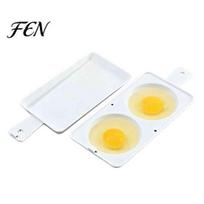 Fast Breakfast Appliance Microwave Egg Poacher, 2?Cavity Steamer Cooker with Lid & Handle, Easy Boiler Mold, Quick Kitchen Gadget for Home 1pc gray
