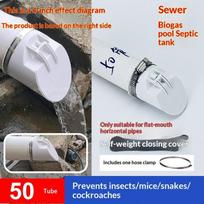 Anti Odor Stopper Floor Drain One Way Valve Shower Drainer Drain Strainer Seal Cover Sewer Install Kitchen Bathroom Accessories 50 horizontal pipes gray