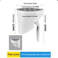 Anti Odor Stopper Floor Drain One Way Valve Shower Drainer Drain Strainer Seal Cover Sewer Install Kitchen Bathroom Accessories 50 inner plug Cover