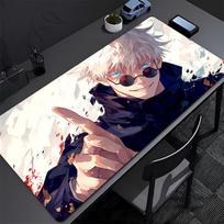 Gaming Mouse Pad Cool Anime Jjujutsu Kaisen Extended Desk Mat Gamer Computer Keyboard Pad Esports Mousepad Non Slip Desk Decor 800x300x2mm