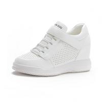 Madingi aukštakulniai sportbačiai moterims, plokščia platforma, balti batai, pavasario vasaros batai, aukštinantys 7,5 cm A43170 4.5 balta