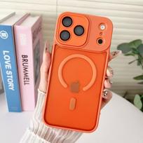 Armor Shockproof Matte Translunt Magnetic Phone Case For iPhone 17 16 15 14 13 12 11 Pro Max Plus 17Air 16e For Magsafe  Cover iPhone 14 orange