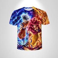 Vasaros Naujas 3D Spausdintas Animacinis Anime Dragon Ball Z Vyriškas Apvalios Kaklo Marškinėlis Gatvės Mados Cosplay Viršus 6XL blue