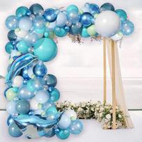 Foil Under The Sea Balloon Arch Latex Balloon Garland Dolphin  Boys blue