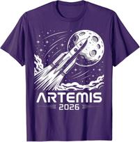 Artemis Launch to The Moon Unisex T-Shirt 2XL blue
