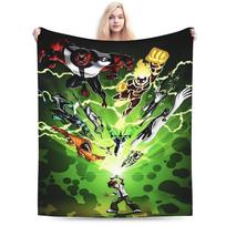 Ben 10 Omnitrix minkštas pledas Vaikams pliušinis pledas ant sofos Juokingas svetainės flanelinis lovatiesė Sofos lovos užvalkalas 75x90cm