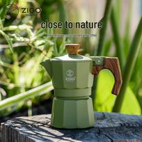 ZIGO MINI vienos porcijos moka kavinukas, espreso ir lašelinės kavos aparatas namams ir laukui žalia