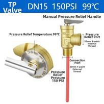 DN15/DN20 150PSI Temperature And Pressure Relief Valve For RV Water Heater Hot Water Tanks TP Safety Valve Plumbing Fitting DN15