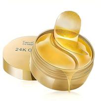 60 Pcs 24K Gold Under Eye Patches - Hydrogel Mask for Puffy Eyes, Dark Circles, Under Eye Bags & Wrinkles - Skin Care Pads for Moisturizing, Hydrat yellow