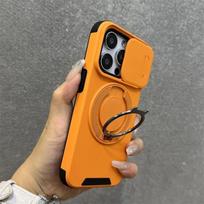 Heavy-Duty Rugged Armor Magnetic Bracket Phone Case For iPhone 17 16 Plus 15 14 13 12 11 Pro Max Slide Camera Protection Cover iPhone 13 Pro