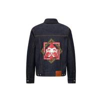 Evisu Ss22 Buddha Head Print Denim Jacket Men jackets Denim-Blue 2ESEPM2DJ720XXCT L black