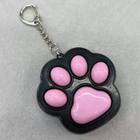 Button Cat Paw Clicker Fidget Toy Keychain Office Travel Decompression Stress Relief Gifts for Adults Entertainment Game gray