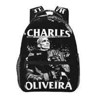 Charles Oliveira Do Bronx Kuprinės Berniukams Mergaitėms Mokyklinės Kuprinės Vaikams Animacinės Vaikų Kuprinės Peties Krepšys Didelės Talpos One Size gray