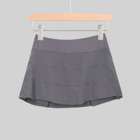 Lulu Original Women's Pace Rival Tennis Skirt - Summer Anti-Exposure, Lined, Three-Pleat Fitness Short Skirt 6/L beige