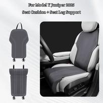 Seat Leg Support Extension For Tesla For Model Y Juniper 2025 Napa Leather Breathable Seat Cushion Memory Foam Seat Leg Cushion Artificial leather&Four Seasons