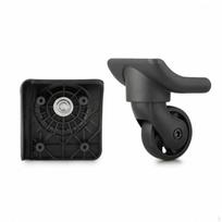Luggage Caster with Mounting Base Replacement Wheel Sturdy for Travelers black
