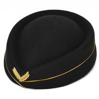 Performance Women Lady Costume Accessories Beret Hat Party Hats Stewardess Hat Air Hostesses Hat juoda