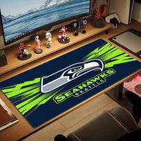 Seattle Seahawks Color Mouse Pad Large Gaming Table Cushion Non-slip Laptop Tablet Big Mousepad XXL Mat Mini PC Playmat With Lock edge 30cmx60cm(11.8x23.6inch) brown