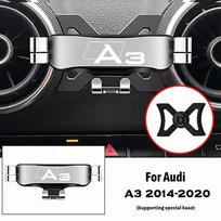 2026 Karštas automobilio mobiliojo telefono laikiklis Audi A3 S3 8V 2014-2020 Oro išleidimo angos tvirtinimas Stovas GPS Gravitacinis navigacijos laikiklis Automobilio priedai sidabras