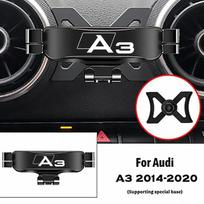 2026 Karštas automobilio mobiliojo telefono laikiklis Audi A3 S3 8V 2014-2020 Oro išleidimo angos tvirtinimas Stovas GPS Gravitacinis navigacijos laikiklis Automobilio priedai juoda