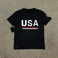 2025 Nauji JAV svajonių komandos marškinėliai Nacionalinės krepšinio treniruotės Greitai džiūstantys trumpomis rankovėmis Apšilimo Šaudymo Streetwear Mados viršus L gray