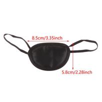 Reguliuojamas įdubęs akių lopas Vaikams Pirato Cosplay Kostiumas Pirato akių lopas Unisex Juodas Vienos akies lopas Akių lopas Vienai akiai Plaunamas black