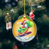 8CM Super Mario Bros Christmas Princess Peach acrylic pendant decoration for tree hanging accessories anime gift Entertaining Play Safe Kid Friendly 8CM beige