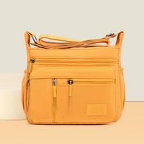 Fashi Multi-Pockets Crossbody Bag Nyl Waterproof Messenger Handbag Large Capacity Women's Handbag Women geltona