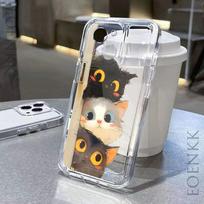 Mielas Kačiukas Minkštas Silikoninis Telefono dėklas iPhone 14 13 15 16  12 11Pro Max X XR XS 14 15 16 Plus 12 13 Mini Skaidrus Bamperio Dangtelis iPhone 14Pro Max