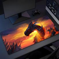 D-Dungeons D-Dragons D-DND Mouse Pad High Quality Natural Rubber Mouse Pad The Most Professional Washable Laptop Mouse Pad 30cmx60cm(11.8x23.6inch) orange