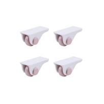 No Scratches Universal Sliding Rollers Furniture Pulley Storage Box Casters Trash Can Wheels rožinė