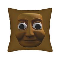 Italian Brainrot Tung Tung Tung Sahur  Square Pillow Cases  Cushion Cover Customized Zipper Decor Pillowcase for Home x 30cmx30cm(12x12Inch) brown