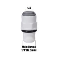 8Pcs Water Filter Reverse Osmosis Straight Connector Internal/External Thread 1/4  3/8  Hose Quick Joint for Household Gardening