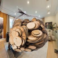 Wood Slices for Crafts Crafts Christmas Ornaments Rustic Wedding Decoration Wood 10 Grids brown