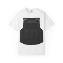 Tactical Body Armor Graphic T-Shirt | Bulletproof Vest Illustration M white
