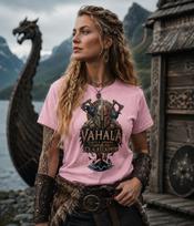 Valhalos Vikingų Marškinėliai, Šiaurės Karių Šalmo Grafikos Marškinėliai, Mitologijos Teismo Marškinėliai XL gray