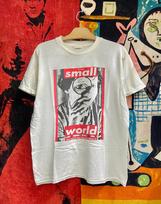 Vintage Barbara Kruger  Its a Small World  1995 Artwork Fotofolio Pop Art T Shirt / Modern Art / Pop Culture / Vintage Art T Shirt Size L 100 red