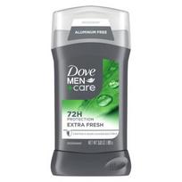 Dove Men's+ Care Deodorant Stick Aluminum-Free Extra Fresh 72-Hour Odor Prevention for Men / Includes 3oz Moisturizing Cream gray