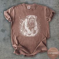 Comfort Colors® Bullmastiff Shirt, English Mastiff Tee, Dog Lover Gift, Mastiff Graphic Tee, Vintage Dog T-Shirt, Big Dog Lover Gift S gray