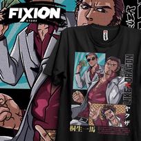 Yakuza Like a Dragon MA Anime T Shirt Unisexga Gift For Anime Lover All Size Cotton 2XL juoda