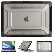 MacBook Air 13 Pro 14 16 PC Hard Shell Case With Anti-Slip Stand Cooling Design Matte Finish Air 13 2018-2020 A2337, M1, A2179, A1932 gray