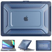 MacBook Air 13 Pro 14 16 PC Hard Shell Case With Anti-Slip Stand Cooling Design Matte Finish Air 15.3 2023 M2, A2941 gray