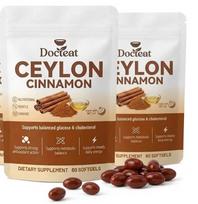 Ceilono cinamono ir MCT aliejaus minkštos kapsulės – Sveika gliukozės pusiausvyra ir metabolizmo palaikymo formulė (60 vienetų) 2pack