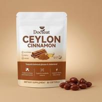 Ceilono cinamono ir MCT aliejaus minkštos kapsulės – Sveika gliukozės pusiausvyra ir metabolizmo palaikymo formulė (60 vienetų) 1pack