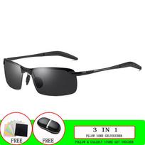 Akiniai nuo saulės vyrams Dieninis ir naktinis matymas vairuojant Žvejyba Anti-UV Trend Shades Vyrams Stiklas Autentiškas Sun Protec nepoliarizuotas madingas aksesuaras