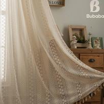 Fabric Daddy Blackout Nėrimo Užuolaidos - Garso izoliacija, Magiška juosta Miegamojo, Virtuvės ir Svetainės Erkeriniams Langams W150*H240 (470g)