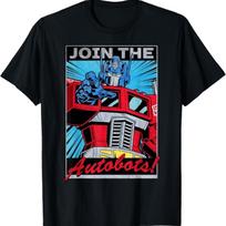 Transformers Optimus Prime Join The Autobots Retro Poster T-Shirt XXXXXL įvairiaspalvis
